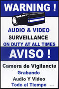 Sentry US Blue CCTV Video Surveillance Warning Sign