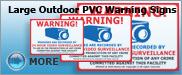 Large PVC Warning Sign