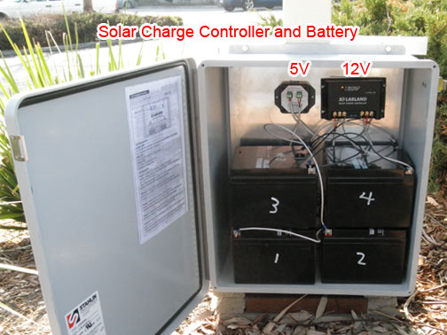 Sentry US solar change controller and battery 
